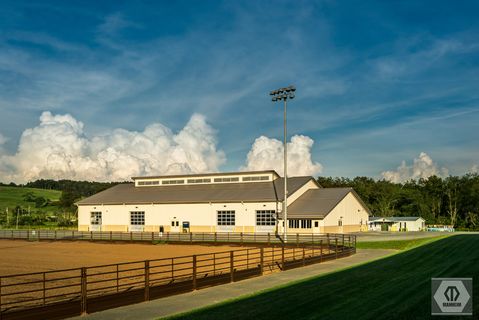 outside view of the WVU stables; photo credit Manheim
