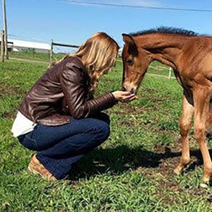 Ashley with foal